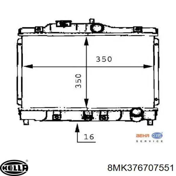 Água radiador HELLA 8MK376707551 precio, desde 71,10 EUR