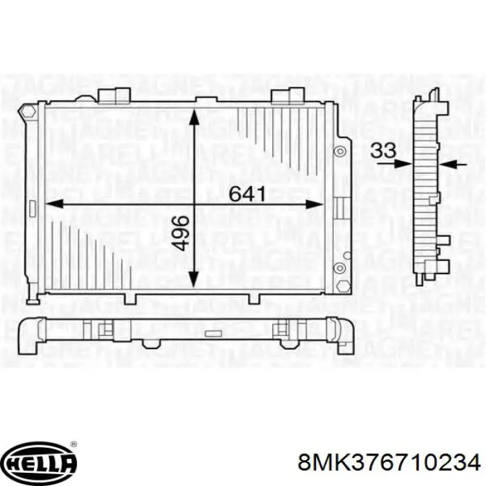 Radiador de água Mercedes 2105000803