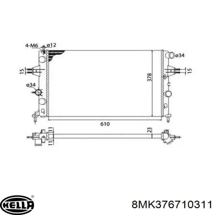 Comprar BM970 Magneti Marelli Radiador de auto