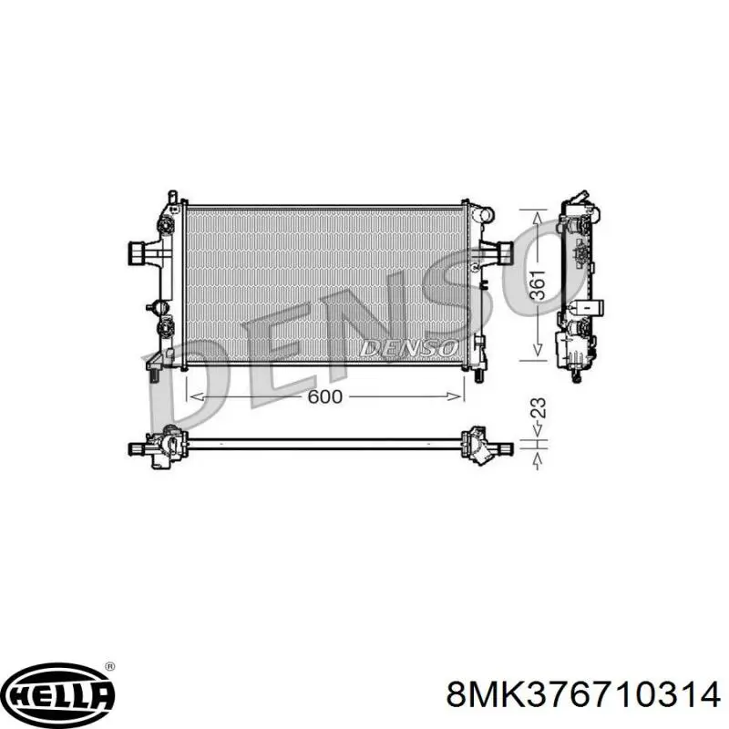 Radiador 93177121 Opel