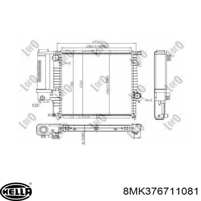 17111469176 BMW Refrigeración del motor