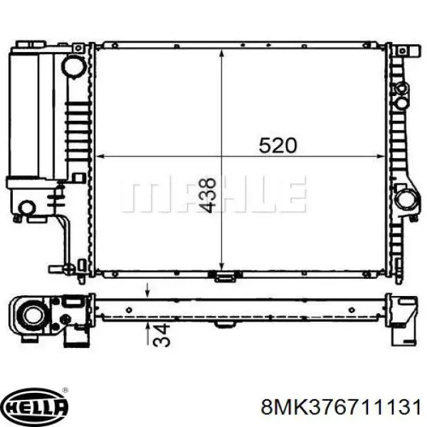 CR244001S Mahle Original radiador