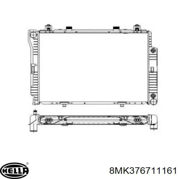 8MK376711161 HELLA radiador refrigeración del motor