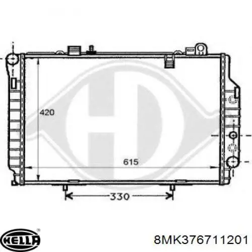 Radiador A2025005603 Mercedes