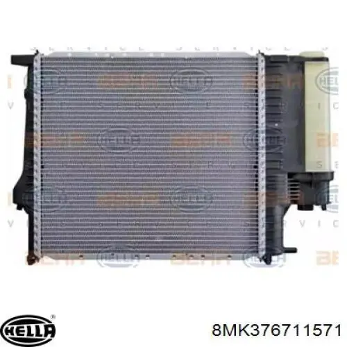 8MK376711571 HELLA radiador refrigeración del motor