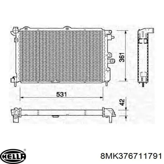 Radiador 63054 Nissens