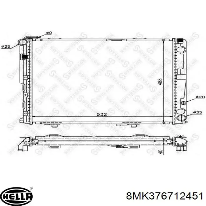 Radiador 1245002002 Mercedes