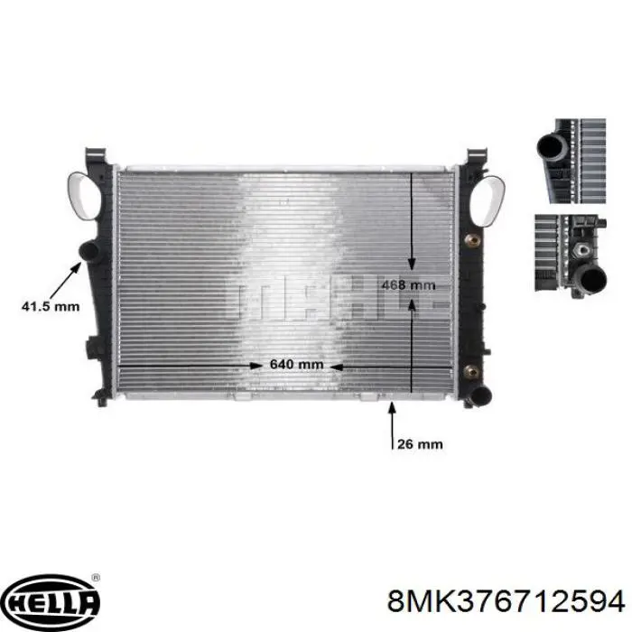 Radiador de água Mercedes A2205002403