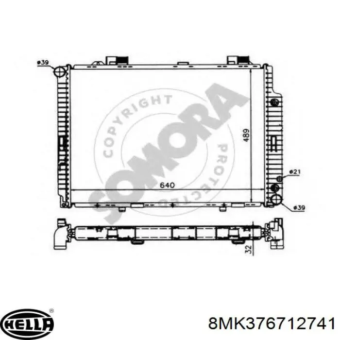 A2105006203 Mercedes Refrigeración del motor