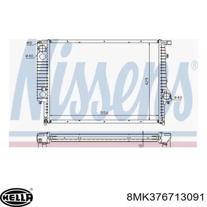8MK376713091 HELLA Refrigeración del motor