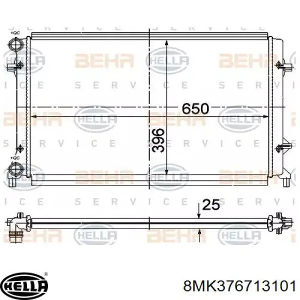 Radiador 17111723527 BMW