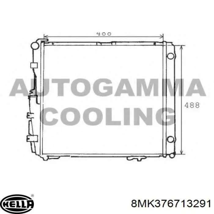 Radiador de água Mercedes A1265005103