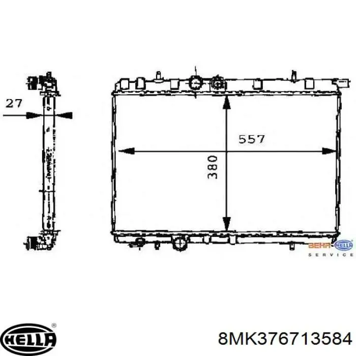 Radiador 1300147 Opel