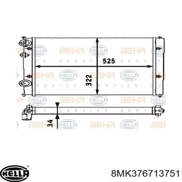 RA0300360 Jdeus radiador refrigeración del motor