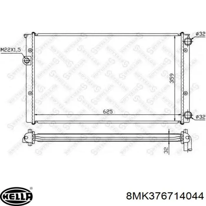 Radiador 731032 VALEO