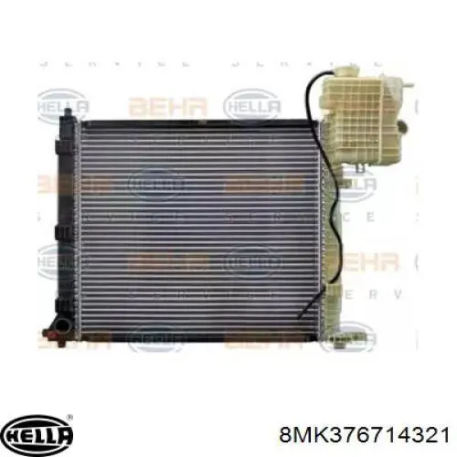Radiador de água HELLA 8MK376714321