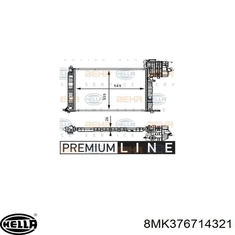 Comprar 8MK376714321 HELLA Radiador de auto