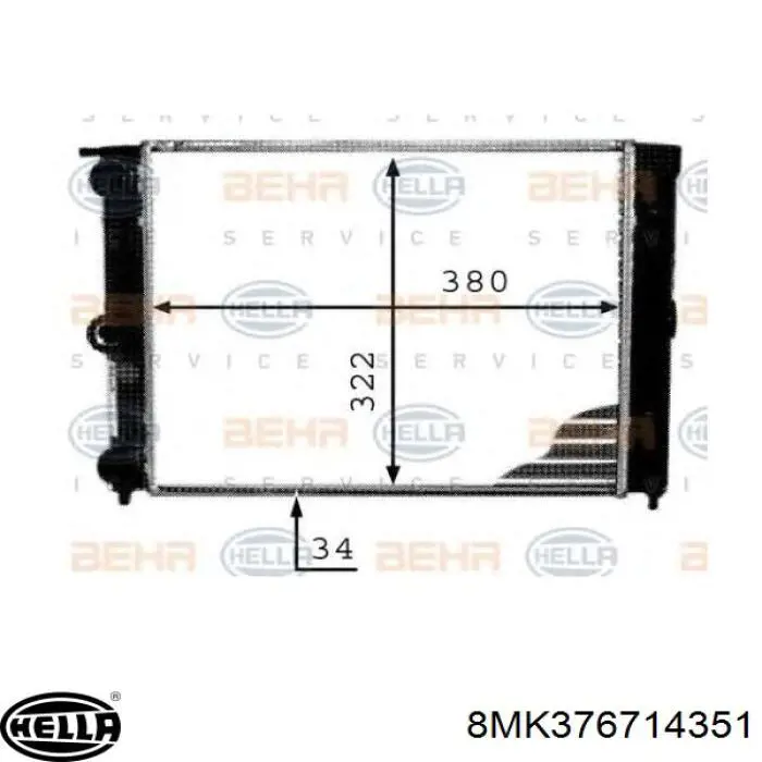 FP 52 A1079-X FPS radiador refrigeración del motor