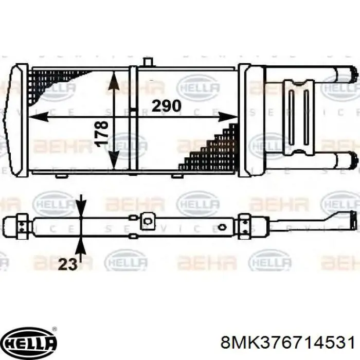 Radiador adicional de refrigeración del motor VAG 893121251D precio, desde 215,33 EUR
