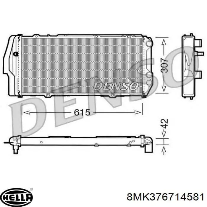 Radiador de água Audi 100 44, 44Q, C3