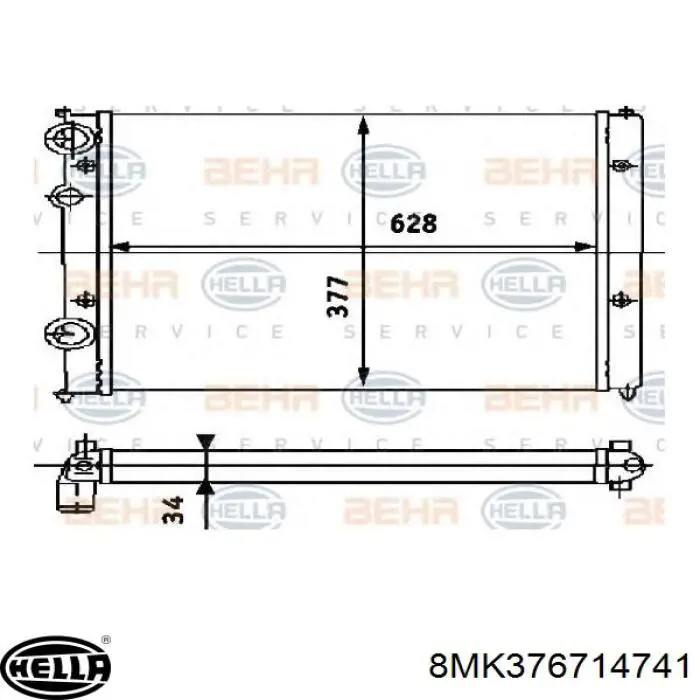 Radiador 1H0121253CB VAG
