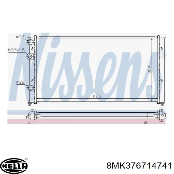 Radiador de água VAG 1H0121253CB