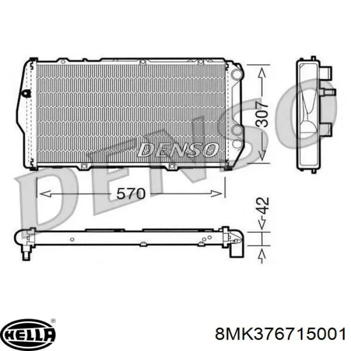 Radiador de água Audi 100 43, C2