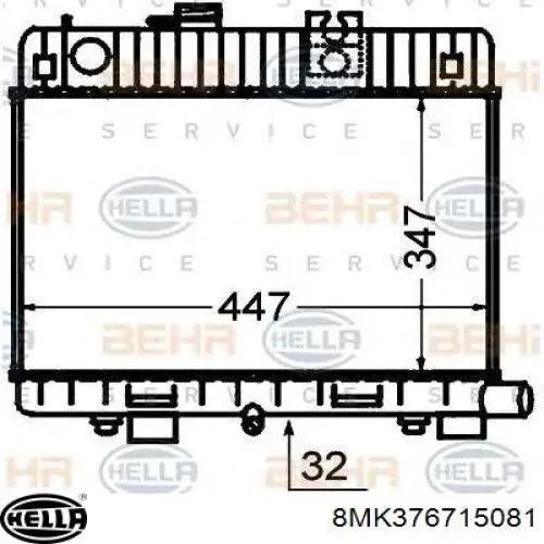 Radiador 8MK376715081 HELLA