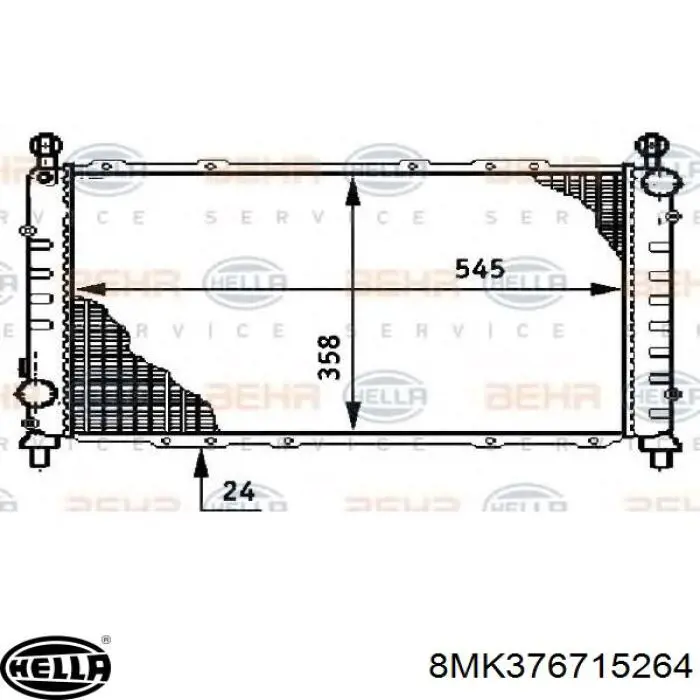 530476 Termal radiador refrigeración del motor