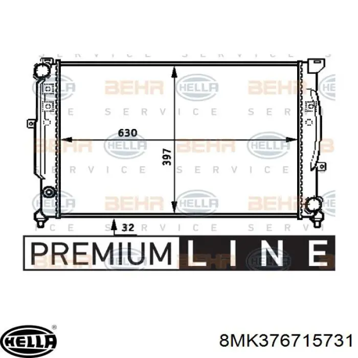 2701512 Alkar radiador refrigeración del motor