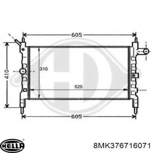 Radiador 90412252 Opel