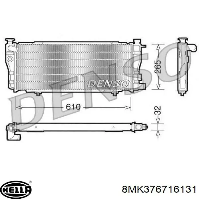 M0210211 Jdeus radiador refrigeración del motor