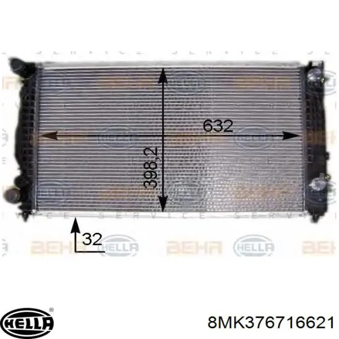 Radiador de água Audi A6 4B, C5