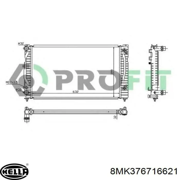 Comprar 8D0121251AN VAG Radiador de auto