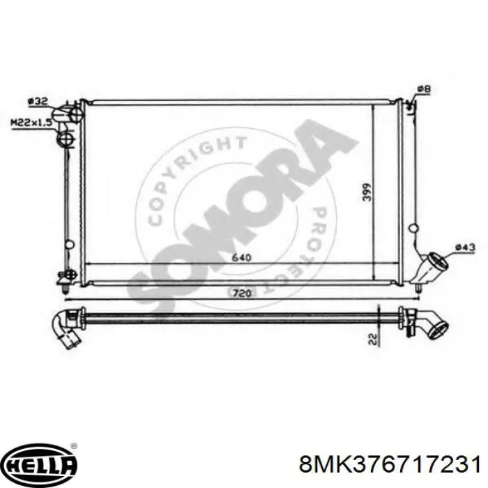 Água radiador Polcar 133408A2 precio, desde 65,34 EUR