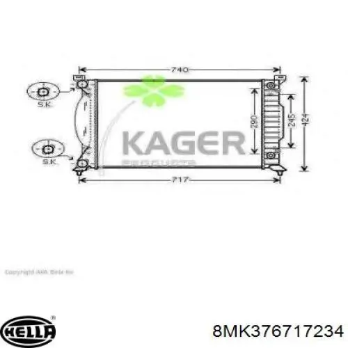 Radiador 133408A2 Polcar