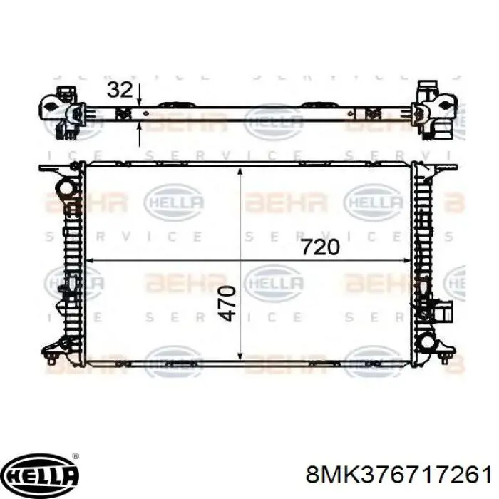 Radiador de água Mercedes A2025008103