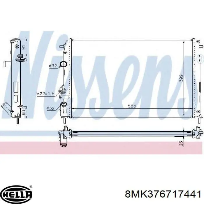 Radiador de água Renault (RVI) 8660000437