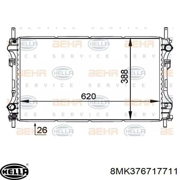 Radiador 6N0121253L VAG