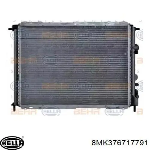 8MK 376 717-791 HELLA radiador refrigeración del motor