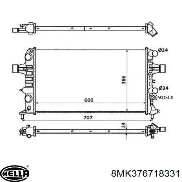 1300258 Opel Refrigeración del motor