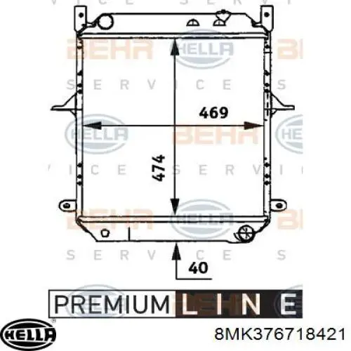 Radiador de água Toyota 1640023100