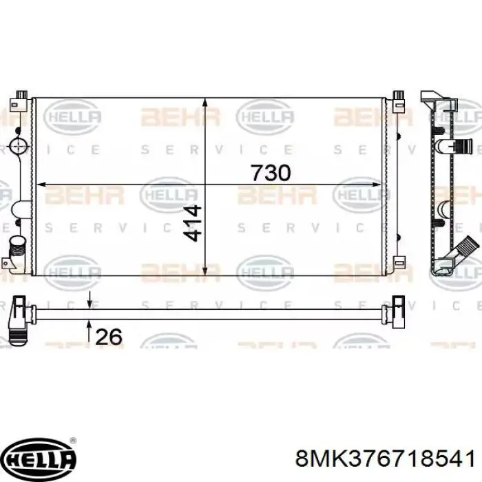 Radiador de água Mitsubishi MB299522