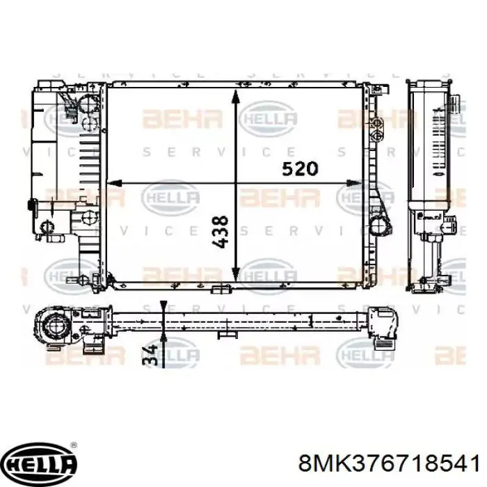 MB299522 Mitsubishi Refrigeración del motor