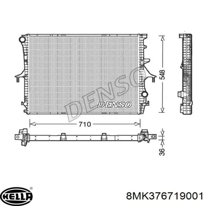 Radiador 7L6121099 VAG