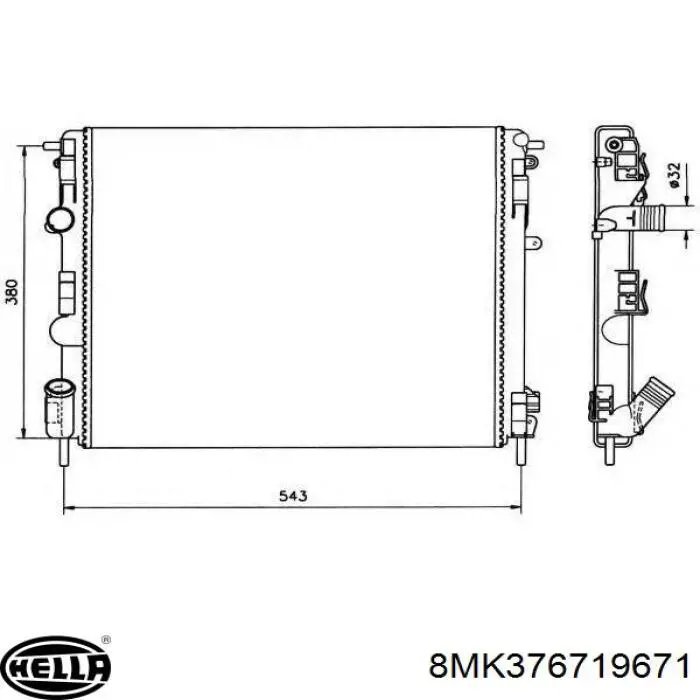 Radiador 7711134322 Renault (RVI)