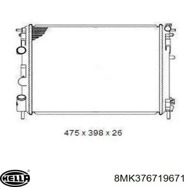 Radiador de água Renault (RVI) 7711134322