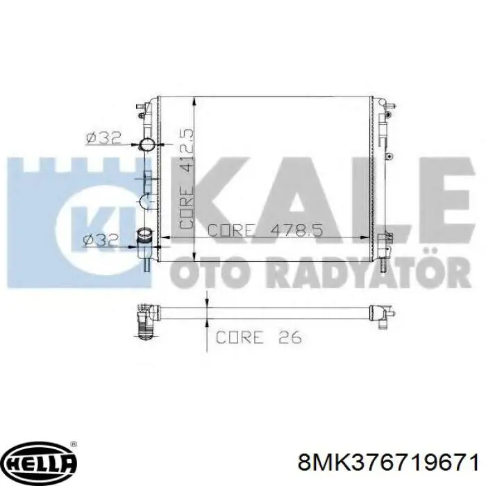 7711134322 Renault (RVI) Refrigeración del motor