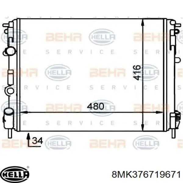 Água radiador Renault (RVI) 7711134322 precio, desde 53,33 EUR