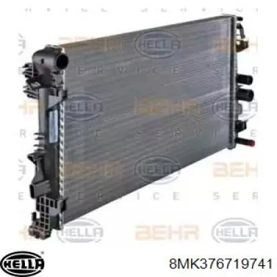 Radiador de água HELLA 8MK376719741